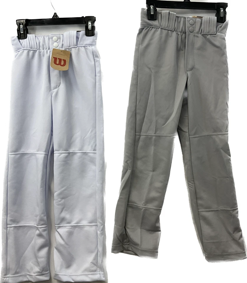 Wilson Baseball Pants Youth Size XS White Gray 2 Pair - Image 1 of 4