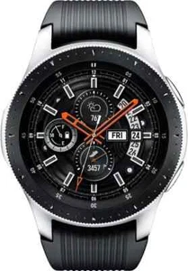Samsung Galaxy Watch SM-R800 46mm Silver Case Classic Buckle Onyx Black / VERY G - Photo 1 sur 9