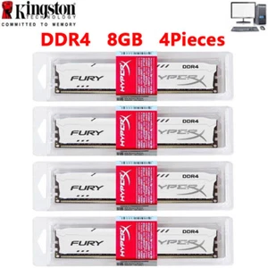 HyperX FURY DDR4 32GB 4X8GB 2133 PC4-17000 Desktop RAM Memory DIMM 288PINS 1.2V - Picture 1 of 12