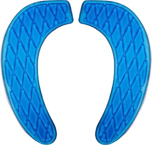 Gel Toilet Seat Cushion - Portable, Washable, Self-Adhesive Cover (Blue) - Picture 1 of 7