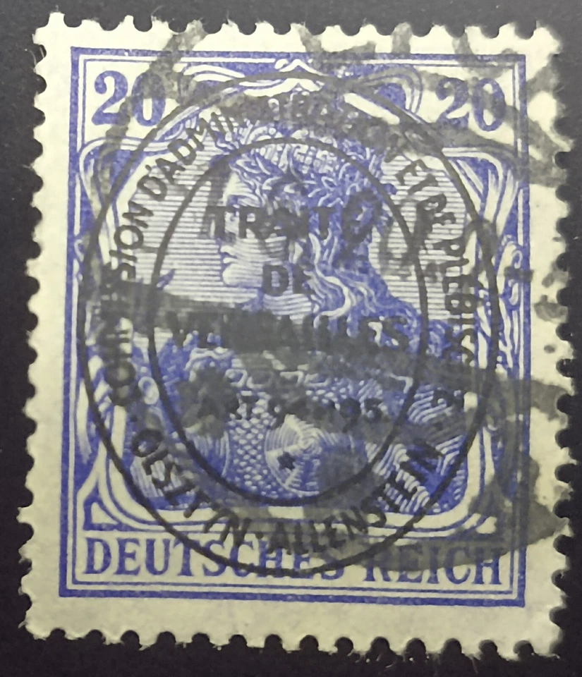 Germany Allenstein overprinted TRAITE DE... Stamp 1920 SN # DR-AL 19 Lot 270 - Image 1 of 2