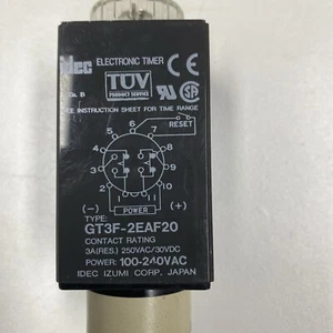 IDEC GT3F-2EAF20 Electronic Timer Relay 120-240V-AC B57 - Picture 1 of 5