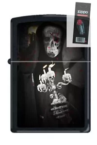 Zippo 7031 gothic grim reaper and candelabra DISCONTINUED Lighter + FLINT PACK - Bild 1 von 1
