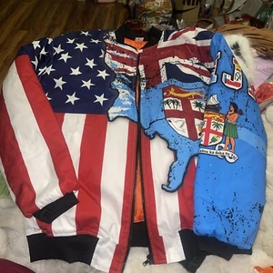 Fiji Bomberjacke Flagge American Half Concept - Bild 1 von 5