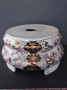 RARE Chinese Export Large Porcelain ~ Fish Bowl ~Temple Vase ~Three Footed Stand - Picture 1 of 22