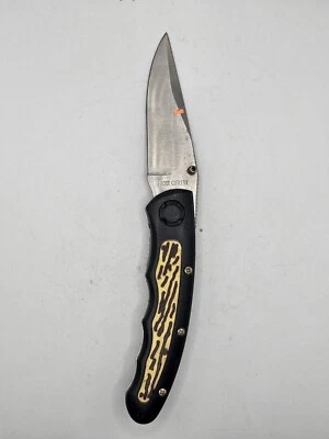 Frost Cutlery Faux Woodgrain Folding Pocket Knife With Clip - Image 1 of 3