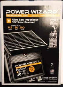 Power Wizard PW500S Energizzatore per recinzione ad energia solare 30 miglia 100 acri - Foto 1 di 3