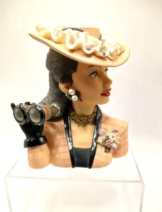 Jarrón/candelabro cabeza dama de lujo camafeo niñas de colección - Imagen 1 de 8