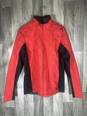 Chaqueta de ciclismo Novara roja y negra para hombre con líneas reflectantes M Foto 1 de 4