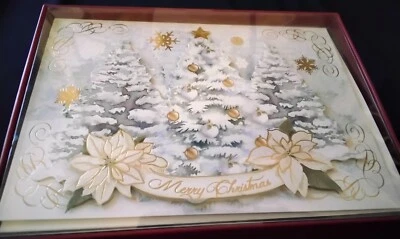 Punch Studio Embellished Christmas Cards- New Sealed Box Of 15 - Image 1 of 4