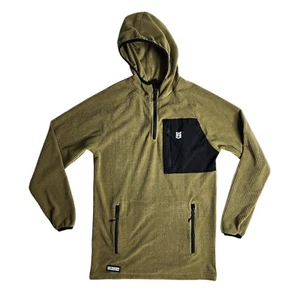 Freedom Industries 1/2 Zip Jacket Waffle Weave Fleece Olive Green Size Small - Picture 1 of 8