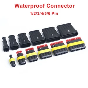 Tyco AMP Electrical Waterproof Connector 1/2/3/4/5/6 Pin Superseal Car Boat Kit - Picture 1 of 25