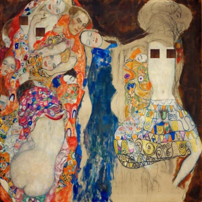 La novia de Gustav Klimt pintura al óleo pintada a mano repro sobre lienzo arte de pared Foto 1 de 4