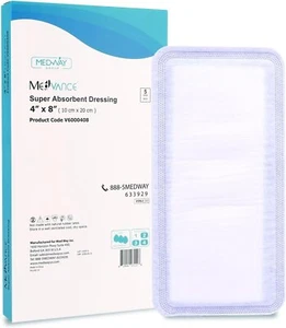 MedVance Super Absorbent Dressing, Non-Adhesive Pads for Wound Care, Pressure... - Picture 1 of 4