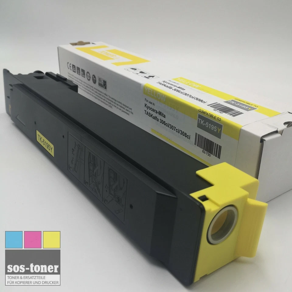 SOS-TONER Toner Yellow für Kyocera-Mita TASKalfa 306ci, 307ci, kompatibel zu TK-5195Y