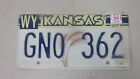 KANSAS 1994 licence/number plate US/United States/American GNO 362