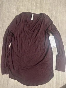 Athleta Cloudlight Stratus Top Burgundy Long Sleeve T Shirt Soft Medium NWT - Picture 1 of 1