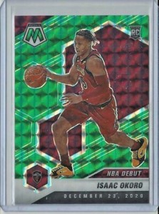 2020-21 Panini Mosaic Green RC #271 Isaac Okoro Cavaliers