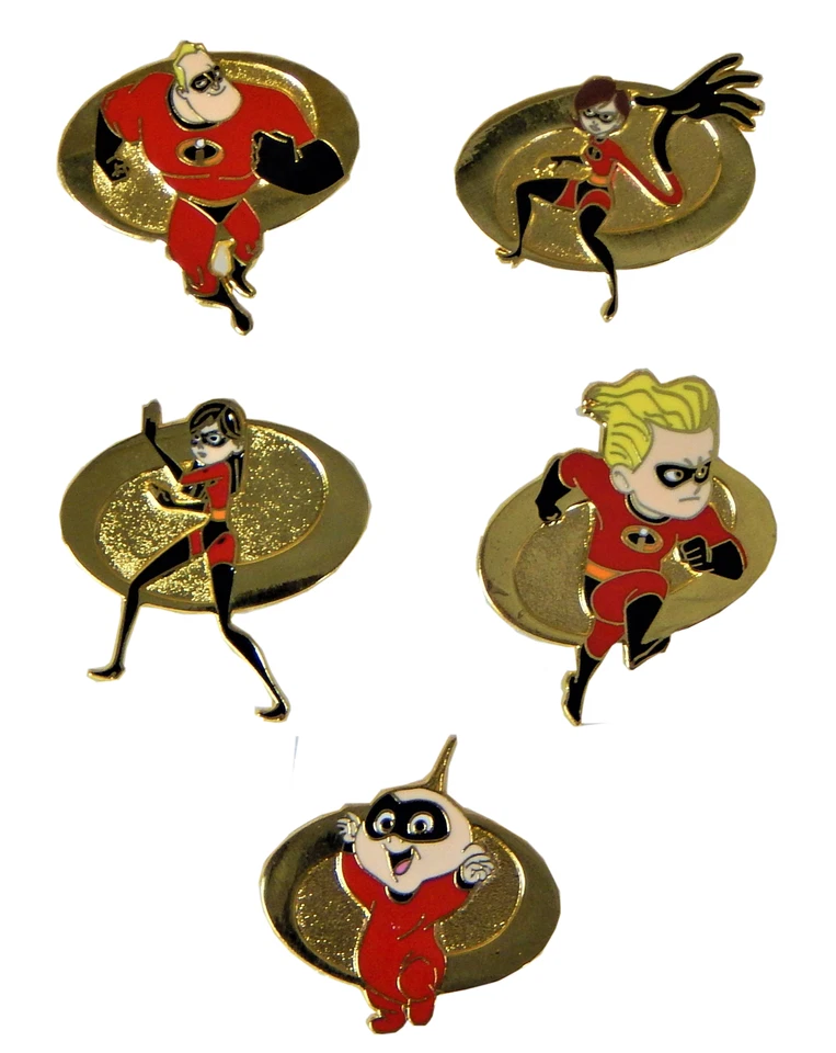 Increíbles Pixar 5 Pin Dorado Set de Inicio Surtido Disney Prendedores Comerciales Totalmente Nuevo Foto 1 de 1