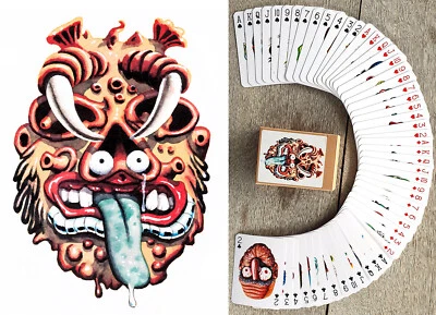 Playing Cards (Poker Deck 54 Cards) UNIQUE MONSTERS Vintage Wolverton & Wood 142 - Image 1 of 4