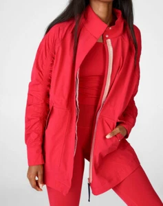 NWT - FABLETICS Women's GIANA II Persimmon/Sandalwood WATER-RESISTANT JACKET - L - Picture 1 of 4