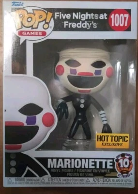 Funko Pop Games #1007 Marionette FNAF Five Nights At Freddy's 10 Years Hot Topic