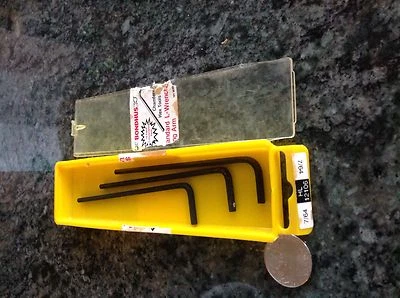 3 new BONDHUS 12106 chamfered Wrench 7/64 Hex Key L-Handle with USA L wrench - Image 1 of 2