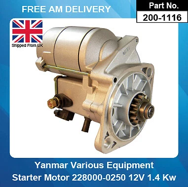 Yanmar 3TNV84 3TNV88 After market Starter Motor For John Deere - Image 1 of 4