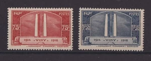 FRANCE SERIE DE 2 TIMBRES NEUF** N° 316 à 317 Cote: 75€ - Imagen 1 de 2