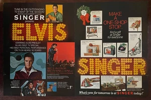 Pubblicità 1968 Elvis Presley Comeback Special Vintage Stampa 2 Pagine 3 dicembre NBC TV - Foto 1 di 3