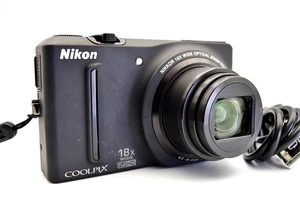 ⏯️[TOP+5] Nikon Coolpix S9100 kompakte Digitalkamera schwarz aus Japan - Bild 1 von 17