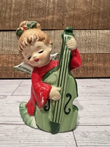 VTG Lefton Girl Christmas Angel Cello Player 2543 - Picture 1 of 7