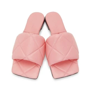 Bottega Veneta Lido flache Sandalen rosa gesteppt Pantoletten Damen Gr. 39 (Mängel/Gebrauchsspuren) - Bild 1 von 8