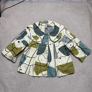 Chaqueta de lapislázuli para mujer mediana Anthropologie MCM bolero cárdigan con cuello abotonado - Imagen 1 de 20