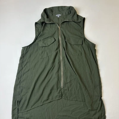 Жилет женский Charlotte Russe средний зеленый на молнии без рукавов универсальные карманы многослойный - Изображение 1 из 4