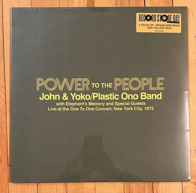 John & Yoko The Plastic Ono Band Power EP Yellow Vinyl RSD NEW/SEALED - Image 1 of 2
