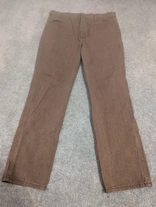 Vintage Wrangler Jeans Cowboy Cut Mens 38x32 Straight Leg Western Brown Denim - Picture 1 of 16