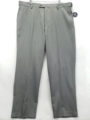 NEW Saddlebred Pants Mens 40x30 Grey Comfort Waist Straight Fit Flat Front - Image 1 of 4
