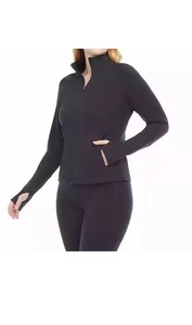 Danskin Women's Contour Brushed Yoga Jacket Black Small B84 - Picture 1 of 5