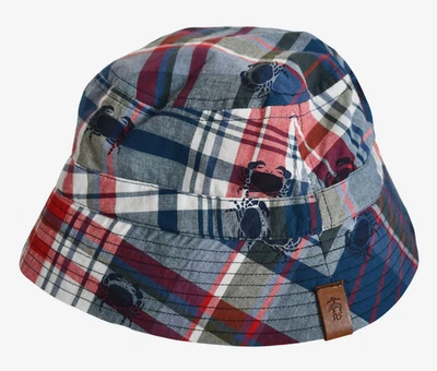 Nuevo BROOKS BROTHERS REVERSIBLE MADRAS Algodón Cubo Sombrero Panamá Talla L/XL Foto 1 de 4