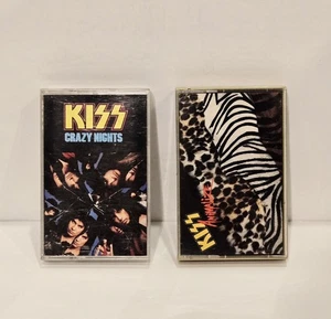 Vintage KISS Cassette Tapes ANIMALIZE and Crazy Nights  - Picture 1 of 6