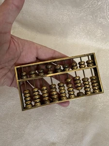 Vintage Messing Abakus Briefbeschwerer - Hollywood Regency Mid Century 70er Jahre - Bild 1 von 5