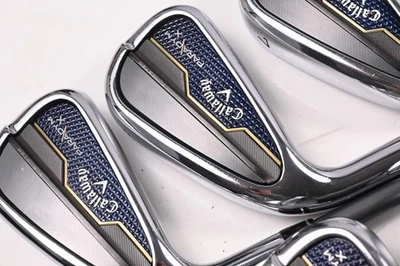 Left Hand Callaway Paradym X Irons / 5-PW+AW / Regular Flex HZRDUS Gen4 Silver - Image 1 of 4