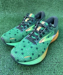 Brooks Ghost 14 Running Shoes Run Lucky St. Patricks Day Green Gold Women's 10 - Picture 1 of 17