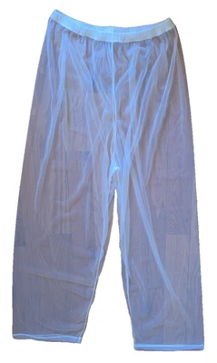 BONDOS DE PIJAMA TRANSPARENTES Blanco Hombre/Mujer 30" Entrepierna L 30-50" Cintura Elástica ** Foto 1 de 3