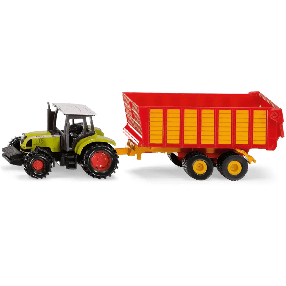 Siku 1650 Claas Tractor With Silage Trailer Toy Model - Image 1 of 1