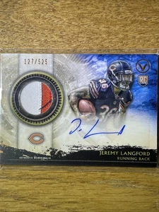 2015 Topps Valor of Honor/525 Jeremy Langford RPA parche de novato escudo automático RC - Imagen 1 de 2