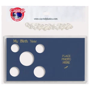 Blue Capital Plastics 5 monedas EE. UU. Tipo Set Soporte (Centavo a Medio Dólar) - Imagen 1 de 2