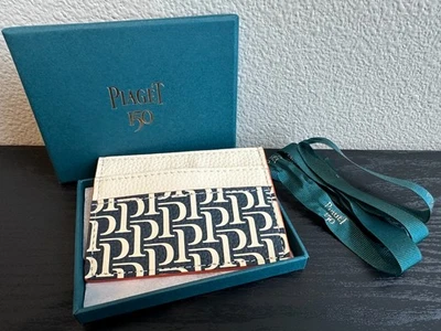 Piaget 100% authentic leather blue white cardholder w/ gift box & ribbon - Image 1 of 4
