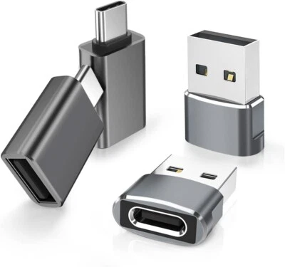 Adaptador de puerto tipo C 3.1 a USB 3.0 Negro 4-PACK - Image 1 of 4